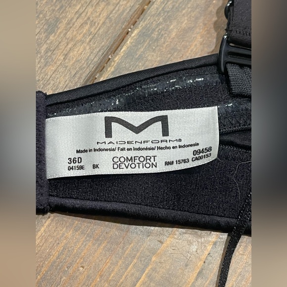 NWT Maidenform Women’s Demi Coverage Solid Black Underwire Strapless 36D #09458 - Picture 8 of 10